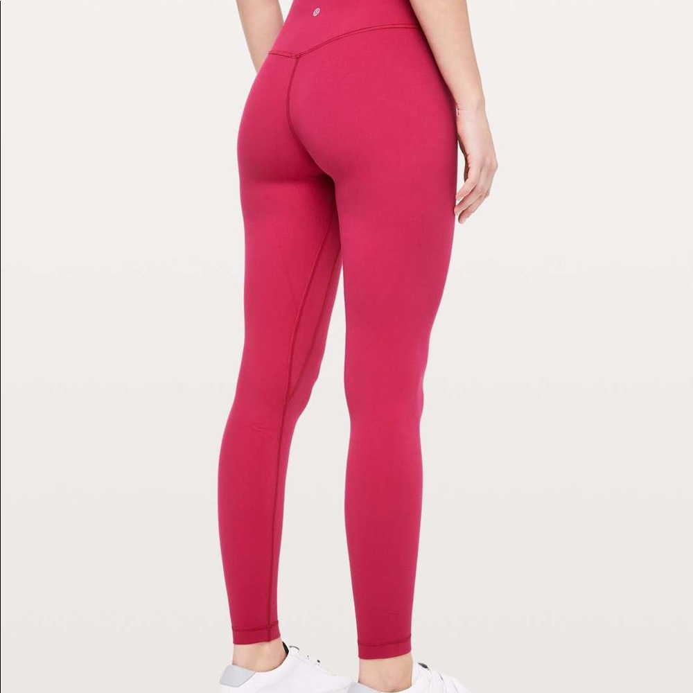 Lululemon Align leggings 24” In bright reddish pink